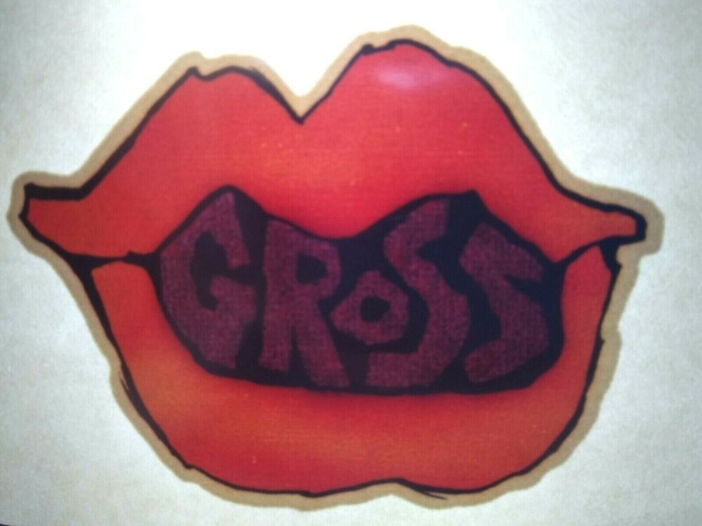 Gross Lips Screamin Gleamin Glitter Iron-On Decal Donruss Vintage Original Cool